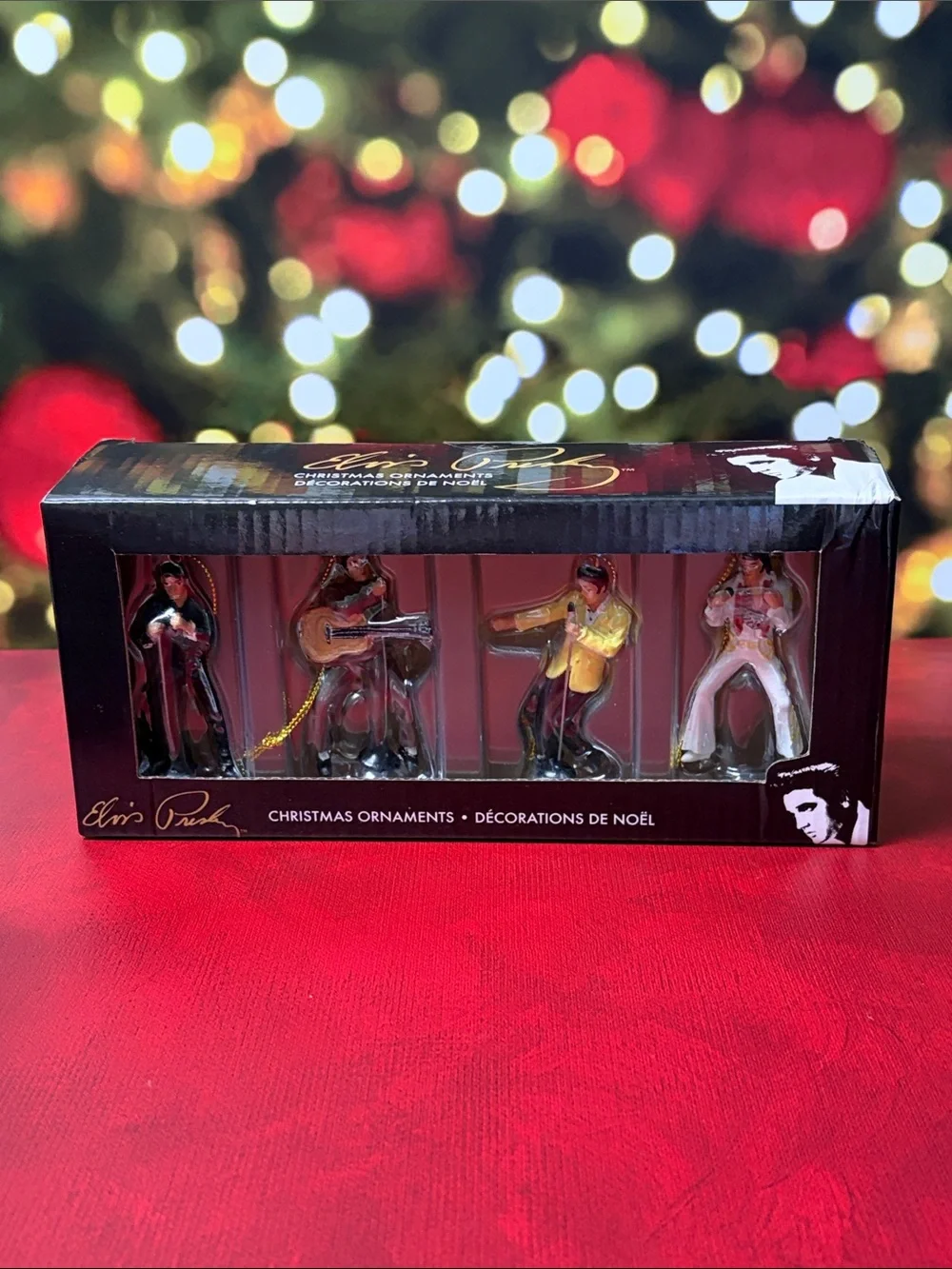 Kurt S Adler Elvis Presley Christmas Ornaments 4 Piece Set EP2176 Never Opened
